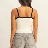 HYFVE Square Neck Ribbed Knit Cami-Tank Tops & Camis-Trendsi-[option4]-[option5]-[option6]-[option7]-[option8]-Shop-Boutique-Clothing-for-Women-Online