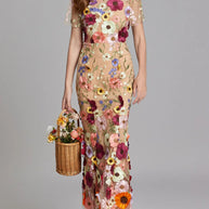 Floral Embroidered Mesh Overlay Maxi Dress-Dresses-Trendsi-[option4]-[option5]-[option6]-[option7]-[option8]-Shop-Boutique-Clothing-for-Women-Online