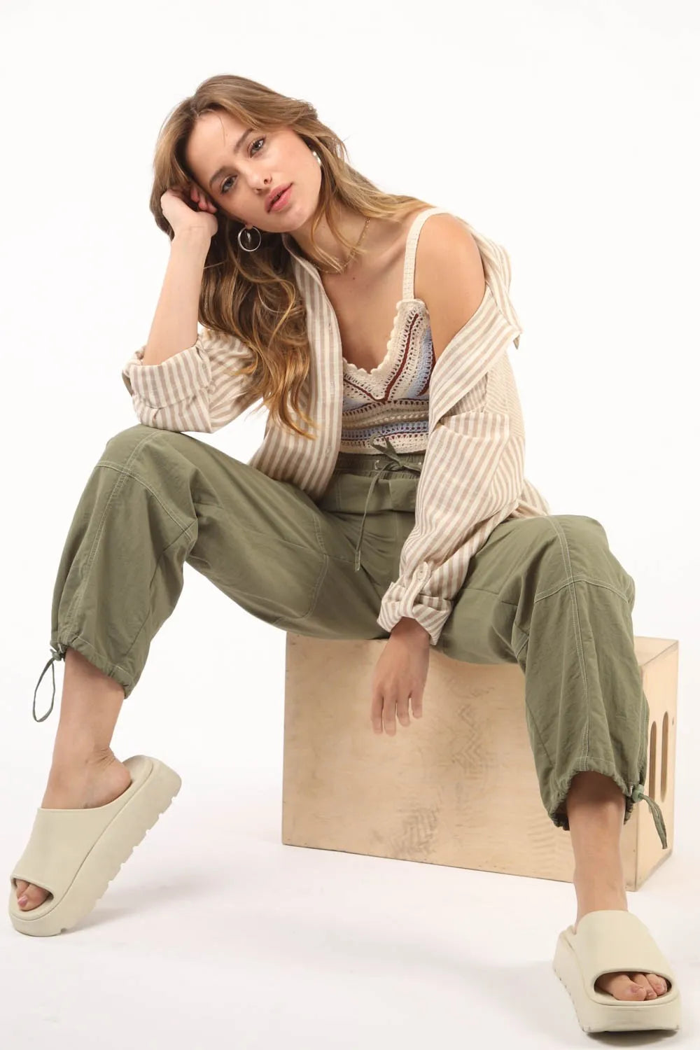 VERY J Drawstring Woven Parachute Joggers-Pants-Trendsi-[option4]-[option5]-[option6]-[option7]-[option8]-Shop-Boutique-Clothing-for-Women-Online