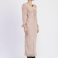 OPEN BACK PUFF SLEEVE MIDI DRESS WITH RUCHED BUST-Emory Park-[option4]-[option5]-[option6]-[option7]-[option8]-Shop-Boutique-Clothing-for-Women-Online