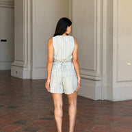 Linen Stripe Pocketed Shorts and Vest Set-ACG Los Angeles-[option4]-[option5]-[option6]-[option7]-[option8]-Shop-Boutique-Clothing-for-Women-Online