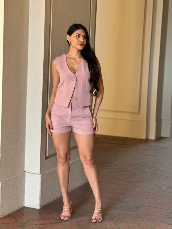 Two Button Solid Dressy Vest with Adjustable Back-ACG Los Angeles-[option4]-[option5]-[option6]-[option7]-[option8]-Shop-Boutique-Clothing-for-Women-Online