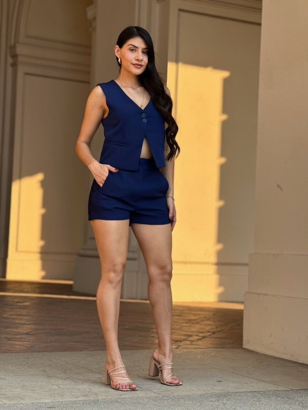 Two Button Solid Dressy Vest with Adjustable Back-ACG Los Angeles-[option4]-[option5]-[option6]-[option7]-[option8]-Shop-Boutique-Clothing-for-Women-Online