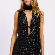 SEQUIN HALTER SCARF MINI DRESS-Emory Park-[option4]-[option5]-[option6]-[option7]-[option8]-Shop-Boutique-Clothing-for-Women-Online