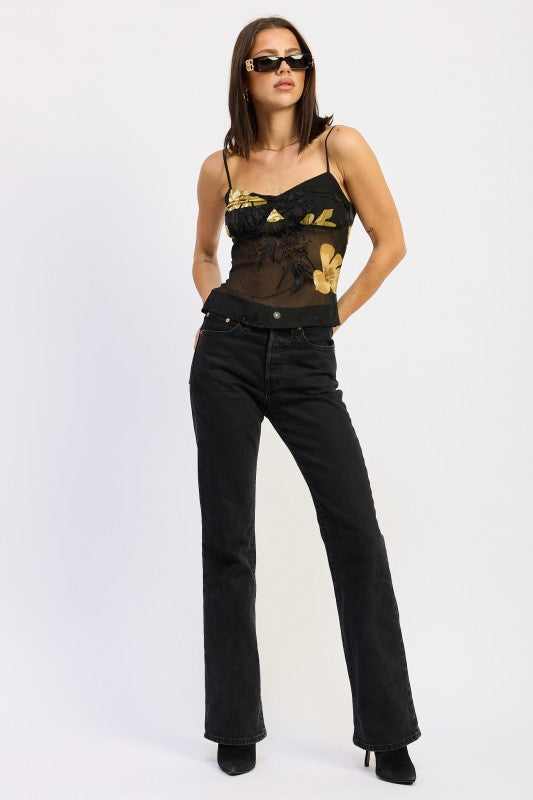 SPAGHETTI STRAP SHEER CAMI TOP-Emory Park-[option4]-[option5]-[option6]-[option7]-[option8]-Shop-Boutique-Clothing-for-Women-Online