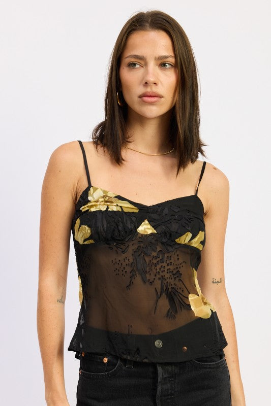 SPAGHETTI STRAP SHEER CAMI TOP-Emory Park-BLACK-S-[option4]-[option5]-[option6]-[option7]-[option8]-Shop-Boutique-Clothing-for-Women-Online