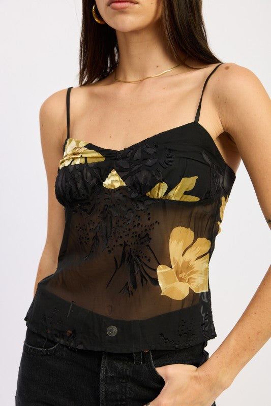 SPAGHETTI STRAP SHEER CAMI TOP-Emory Park-[option4]-[option5]-[option6]-[option7]-[option8]-Shop-Boutique-Clothing-for-Women-Online