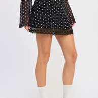 POLKAT DOT MINI LACE SKIRT-Emory Park-[option4]-[option5]-[option6]-[option7]-[option8]-Shop-Boutique-Clothing-for-Women-Online