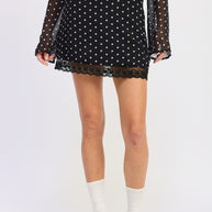 POLKAT DOT MINI LACE SKIRT-Emory Park-[option4]-[option5]-[option6]-[option7]-[option8]-Shop-Boutique-Clothing-for-Women-Online