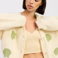V NECK BUTTON FRONT APPLIQUE CARDIGAN-Emory Park-[option4]-[option5]-[option6]-[option7]-[option8]-Shop-Boutique-Clothing-for-Women-Online