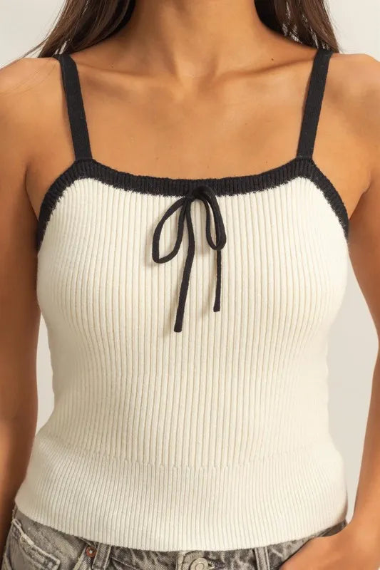 HYFVE Square Neck Ribbed Knit Cami-Tank Tops & Camis-Trendsi-[option4]-[option5]-[option6]-[option7]-[option8]-Shop-Boutique-Clothing-for-Women-Online