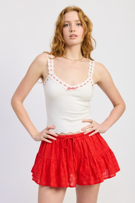 CROCHET STRAP SCALLOPED TANK TOP-Emory Park-OFF WHITE-S-[option4]-[option5]-[option6]-[option7]-[option8]-Shop-Boutique-Clothing-for-Women-Online