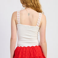CROCHET STRAP SCALLOPED TANK TOP-Emory Park-[option4]-[option5]-[option6]-[option7]-[option8]-Shop-Boutique-Clothing-for-Women-Online