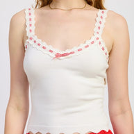 CROCHET STRAP SCALLOPED TANK TOP-Emory Park-[option4]-[option5]-[option6]-[option7]-[option8]-Shop-Boutique-Clothing-for-Women-Online
