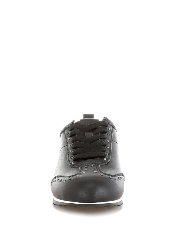 Odaya Studded Real Soft Leather Sneakers-Rag Company-[option4]-[option5]-[option6]-[option7]-[option8]-Shop-Boutique-Clothing-for-Women-Online