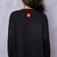 POL Button Down Diamond Pattern Round Neck Cardigan-Cardigan-Trendsi-[option4]-[option5]-[option6]-[option7]-[option8]-Shop-Boutique-Clothing-for-Women-Online
