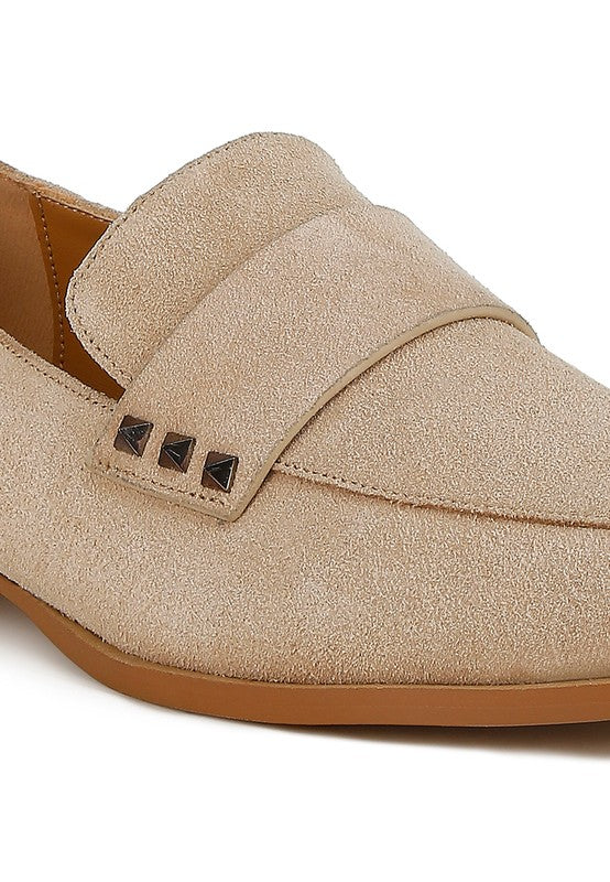 Durance Studded Genuine Suede Loafers-Rag Company-[option4]-[option5]-[option6]-[option7]-[option8]-Shop-Boutique-Clothing-for-Women-Online