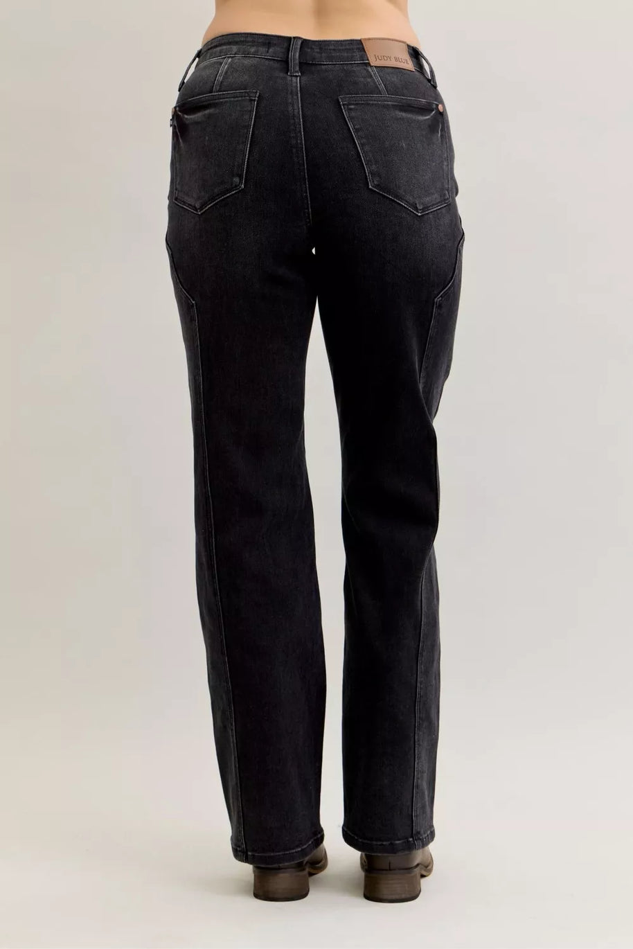 Judy Blue Mid Rise Straight Western Seam Detail Jeans-Jeans-Trendsi-[option4]-[option5]-[option6]-[option7]-[option8]-Shop-Boutique-Clothing-for-Women-Online