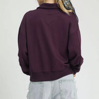 Umgee Half Zip Drop Shoulder Sweatshirt-Sweatshirts-Trendsi-[option4]-[option5]-[option6]-[option7]-[option8]-Shop-Boutique-Clothing-for-Women-Online