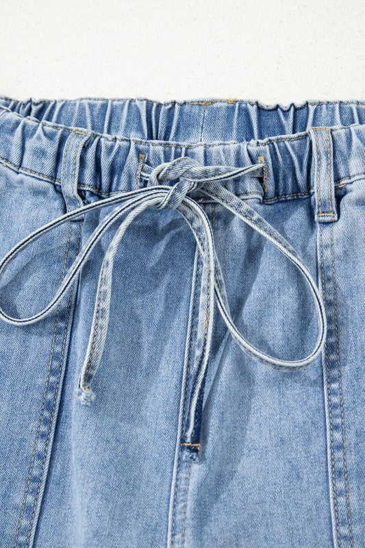 Denim Raw Hem Drawstring Wide Leg Pants-JUNIPER BLVD-[option4]-[option5]-[option6]-[option7]-[option8]-Shop-Boutique-Clothing-for-Women-Online
