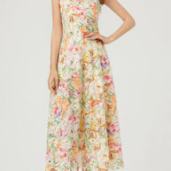Floral Lace Sleeveless V-Neck Midi Dress-Dresses-Trendsi-Apricot-S-[option4]-[option5]-[option6]-[option7]-[option8]-Shop-Boutique-Clothing-for-Women-Online