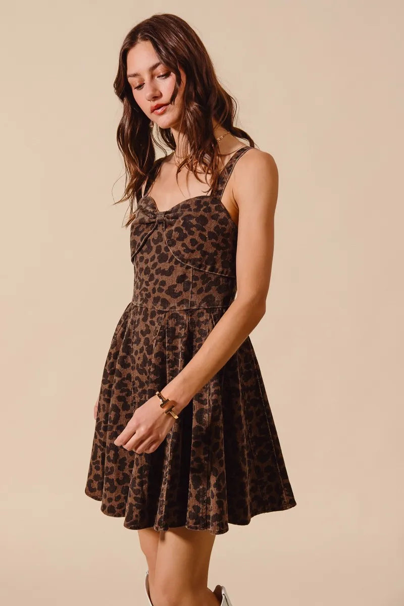 SO ME Mineral Washed Leopard Flare Cami Dress-Dresses-Trendsi-[option4]-[option5]-[option6]-[option7]-[option8]-Shop-Boutique-Clothing-for-Women-Online
