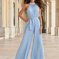 Cutout Tied Pleated Sleeveless Jumpsuit-Sets-Trendsi-Light Blue-S-[option4]-[option5]-[option6]-[option7]-[option8]-Shop-Boutique-Clothing-for-Women-Online