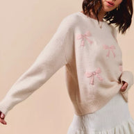 SO ME Embroidered Ribbon Round Neck Sweater-Sweaters-Trendsi-[option4]-[option5]-[option6]-[option7]-[option8]-Shop-Boutique-Clothing-for-Women-Online