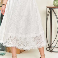 ADORA Elastic Waist Lace Midi Skirt-Skirts-Trendsi-White-S/M-[option4]-[option5]-[option6]-[option7]-[option8]-Shop-Boutique-Clothing-for-Women-Online