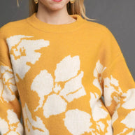 Umgee Floral Long Sleeve Sweater-Sweaters-Trendsi-[option4]-[option5]-[option6]-[option7]-[option8]-Shop-Boutique-Clothing-for-Women-Online