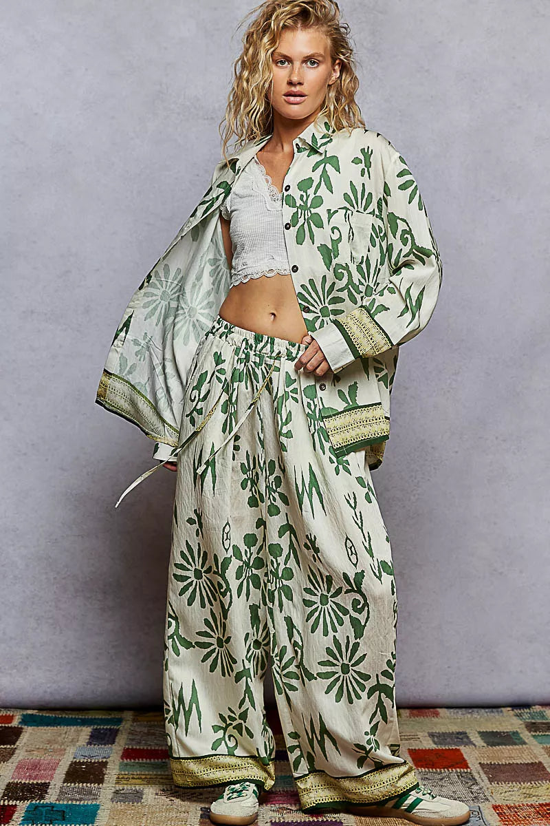 POL Floral Printed Woven Wide Leg Drawstring Pants-Pants-Trendsi-[option4]-[option5]-[option6]-[option7]-[option8]-Shop-Boutique-Clothing-for-Women-Online
