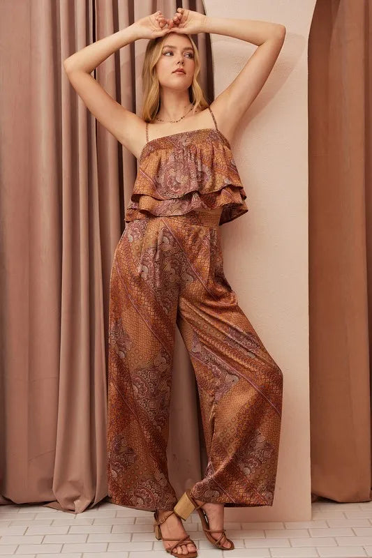 Mittoshop Paisley Patchwork Print Satin Ruffle Crop Cami-Trendsi-[option4]-[option5]-[option6]-[option7]-[option8]-Shop-Boutique-Clothing-for-Women-Online