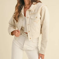 MABLE Embroidered Quilted Cropped Jacket-Coats & Jackets-Trendsi-Taupe-S-[option4]-[option5]-[option6]-[option7]-[option8]-Shop-Boutique-Clothing-for-Women-Online