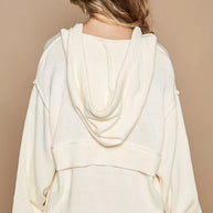 POL Half Zip Drop Shoulder Hooded Sweater-Sweaters-Trendsi-[option4]-[option5]-[option6]-[option7]-[option8]-Shop-Boutique-Clothing-for-Women-Online