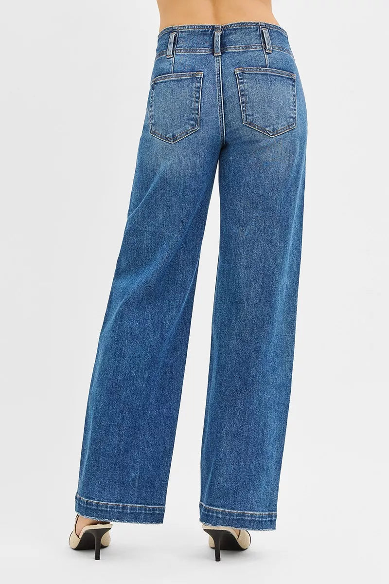 RISEN Mid Rise Fit Wide Baggy Jeans-Jeans-Trendsi-[option4]-[option5]-[option6]-[option7]-[option8]-Shop-Boutique-Clothing-for-Women-Online