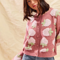 SO ME Strawberry Fruit All Over Button Sweater Cardigan-Cardigan-Trendsi-[option4]-[option5]-[option6]-[option7]-[option8]-Shop-Boutique-Clothing-for-Women-Online