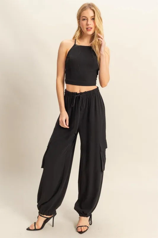 HYFVE Crop Top and Cargo Pants Set-sets-Trendsi-BLACK-S-[option4]-[option5]-[option6]-[option7]-[option8]-Shop-Boutique-Clothing-for-Women-Online
