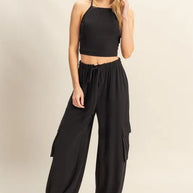 HYFVE Crop Top and Cargo Pants Set-sets-Trendsi-BLACK-S-[option4]-[option5]-[option6]-[option7]-[option8]-Shop-Boutique-Clothing-for-Women-Online