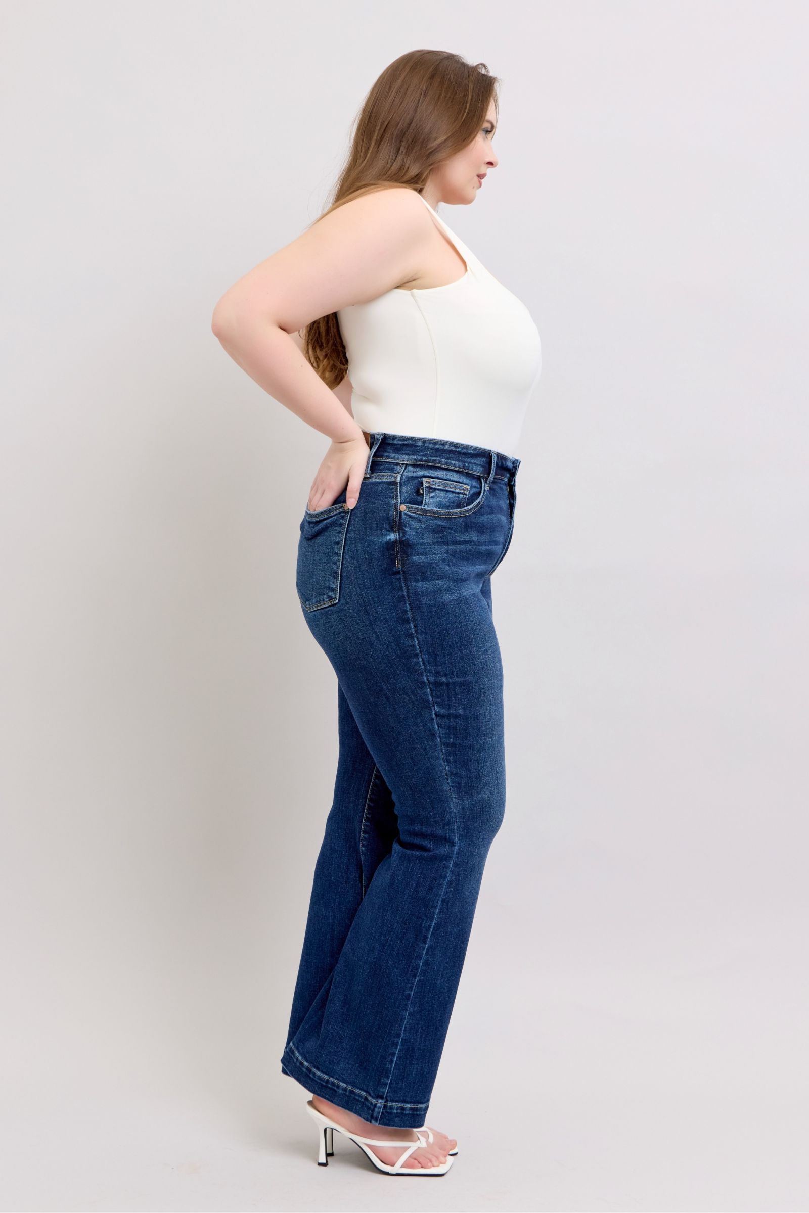 Judy Blue High Rise Flare Jeans-Trendsi-[option4]-[option5]-[option6]-[option7]-[option8]-Shop-Boutique-Clothing-for-Women-Online
