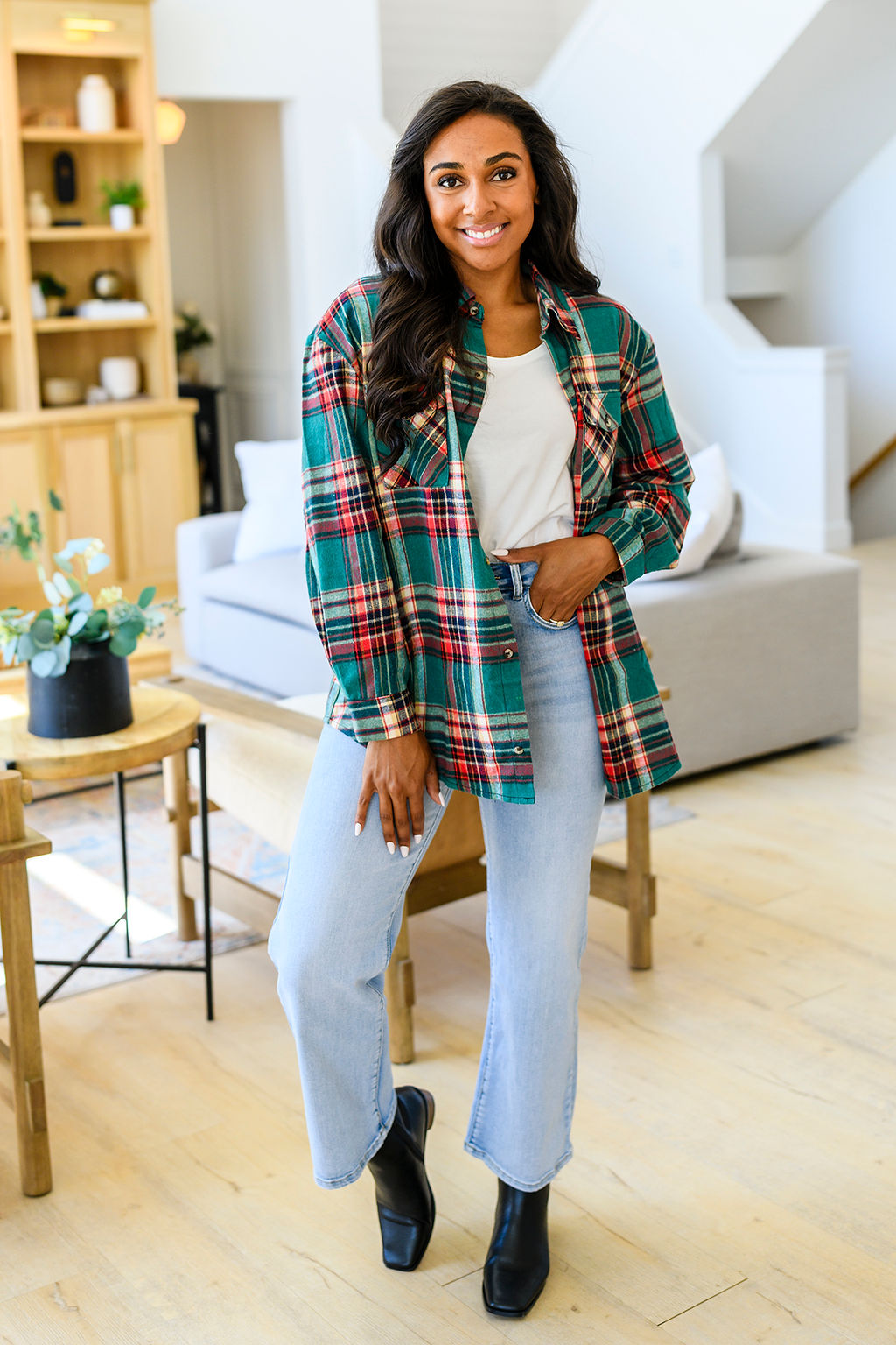 Shirley & Stone Lightweight Plaid Flannel In Four Colors-Womens-Ave Shops-[option4]-[option5]-[option6]-[option7]-[option8]-Shop-Boutique-Clothing-for-Women-Online