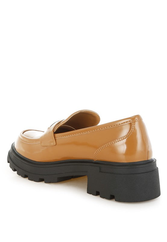 Gleam Stride Faux Leather Chunky Loafers-Rag Company-[option4]-[option5]-[option6]-[option7]-[option8]-Shop-Boutique-Clothing-for-Women-Online