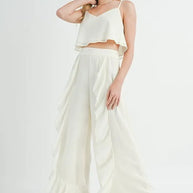 MABLE Crop Cami and Ruffled Wide Leg Pants Set-Sets-Trendsi-Cream-S-[option4]-[option5]-[option6]-[option7]-[option8]-Shop-Boutique-Clothing-for-Women-Online