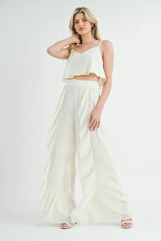 MABLE Crop Cami and Ruffled Wide Leg Pants Set-Sets-Trendsi-Cream-S-[option4]-[option5]-[option6]-[option7]-[option8]-Shop-Boutique-Clothing-for-Women-Online