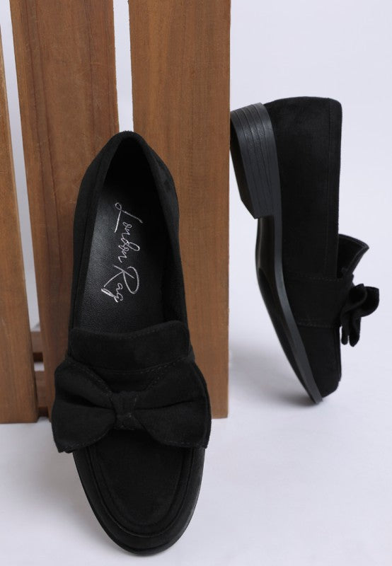 Havisham Bow Accent Heeled Loafers-Rag Company-[option4]-[option5]-[option6]-[option7]-[option8]-Shop-Boutique-Clothing-for-Women-Online