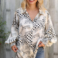 Dazzle in Ivory Satin Button-Down Collared Long Sleeve Bouse-First Love-[option4]-[option5]-[option6]-[option7]-[option8]-Shop-Boutique-Clothing-for-Women-Online