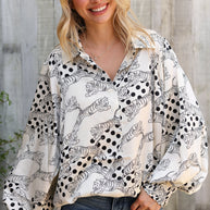 Dazzle in Ivory Satin Button-Down Collared Long Sleeve Bouse-First Love-[option4]-[option5]-[option6]-[option7]-[option8]-Shop-Boutique-Clothing-for-Women-Online
