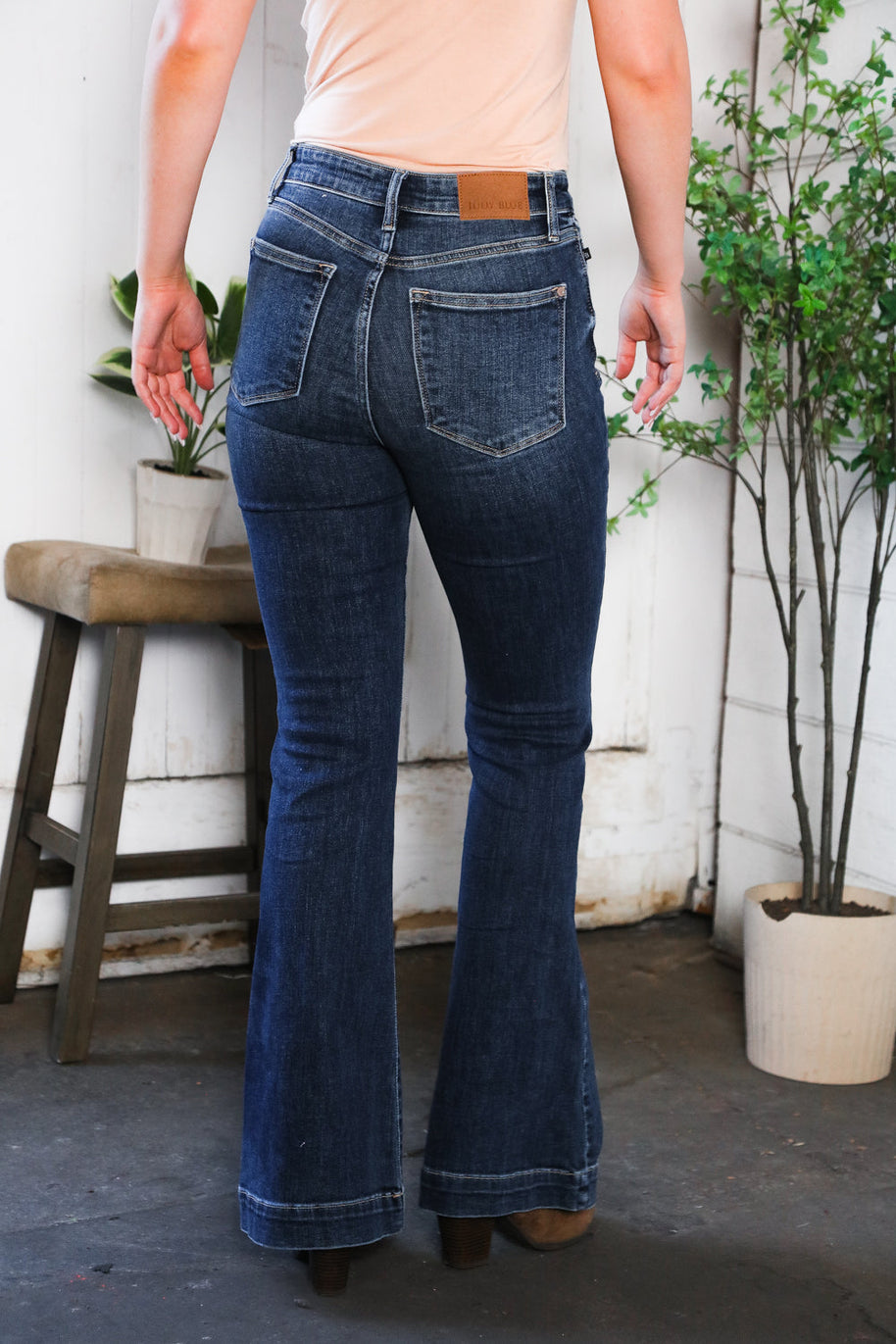 Judy Blue High Waist Flare Denim-Judy Blue-[option4]-[option5]-[option6]-[option7]-[option8]-Shop-Boutique-Clothing-for-Women-Online