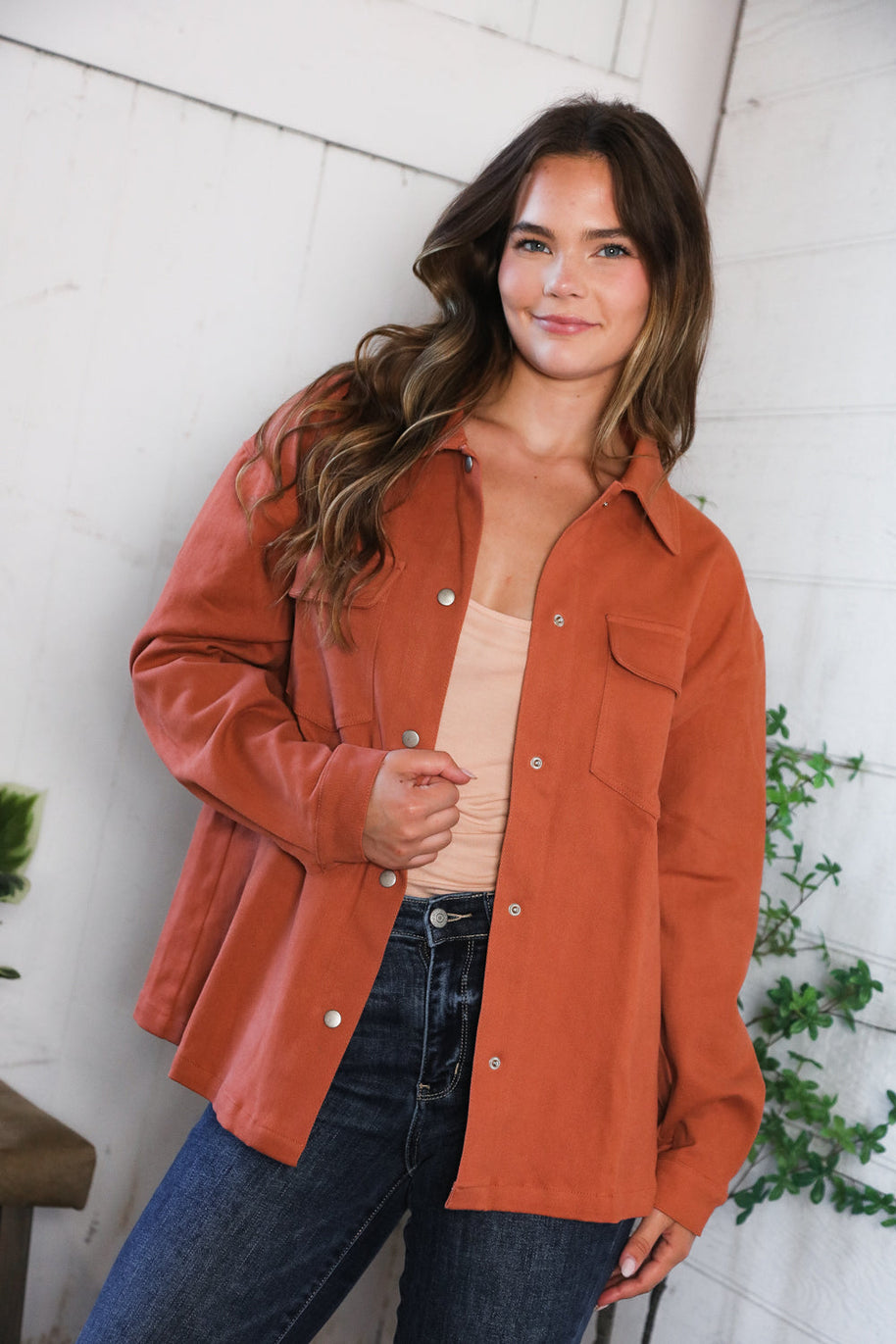 Peaceful Threads Burnt Orange Jacket-And The Why-[option4]-[option5]-[option6]-[option7]-[option8]-Shop-Boutique-Clothing-for-Women-Online