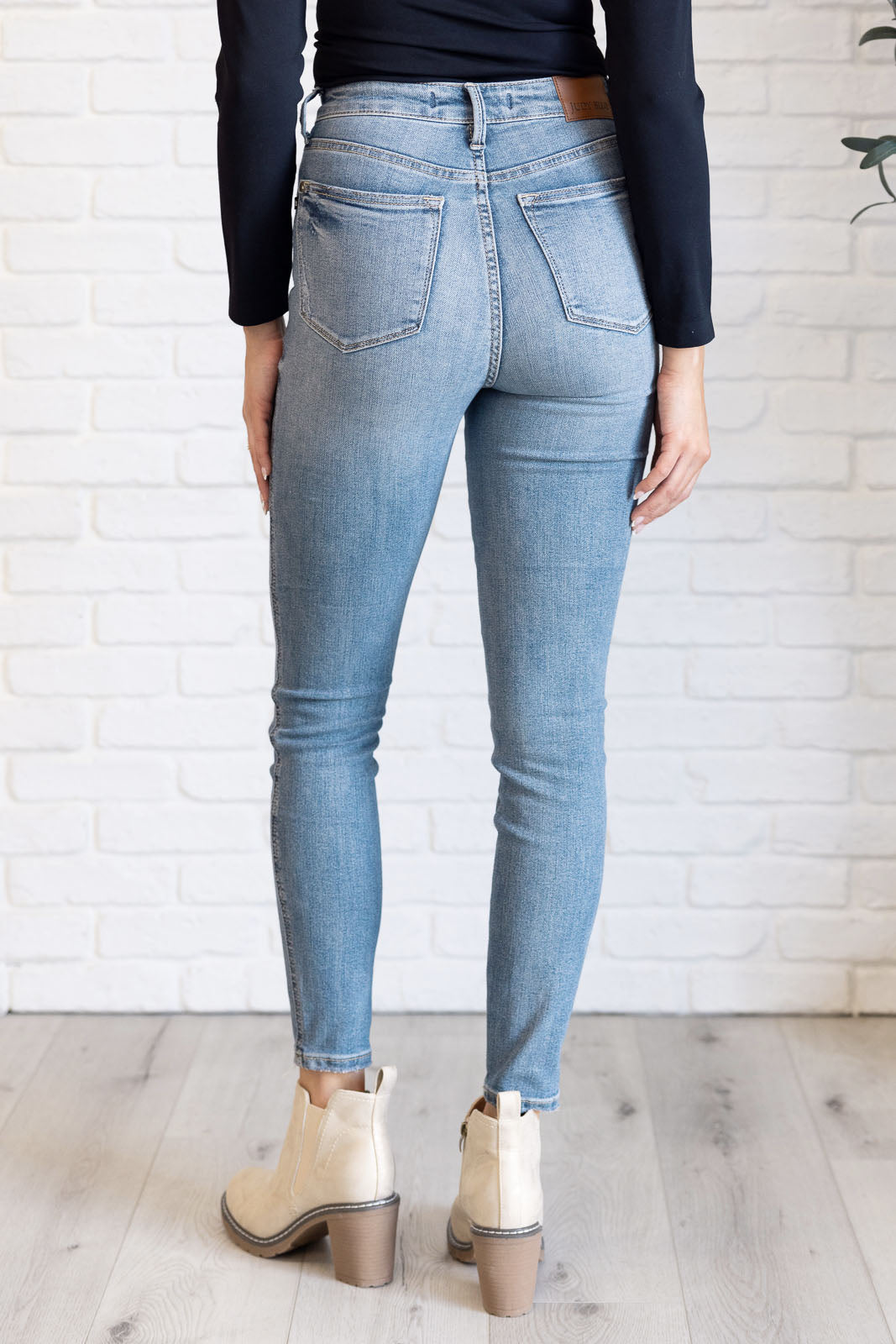 Judy Blue Justine High Rise Control Top Contrast Wash Skinny Jeans-Womens-Ave Shops-[option4]-[option5]-[option6]-[option7]-[option8]-Shop-Boutique-Clothing-for-Women-Online