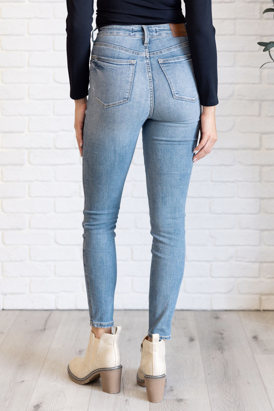 Judy Blue Justine High Rise Control Top Contrast Wash Skinny Jeans-Womens-Ave Shops-[option4]-[option5]-[option6]-[option7]-[option8]-Shop-Boutique-Clothing-for-Women-Online
